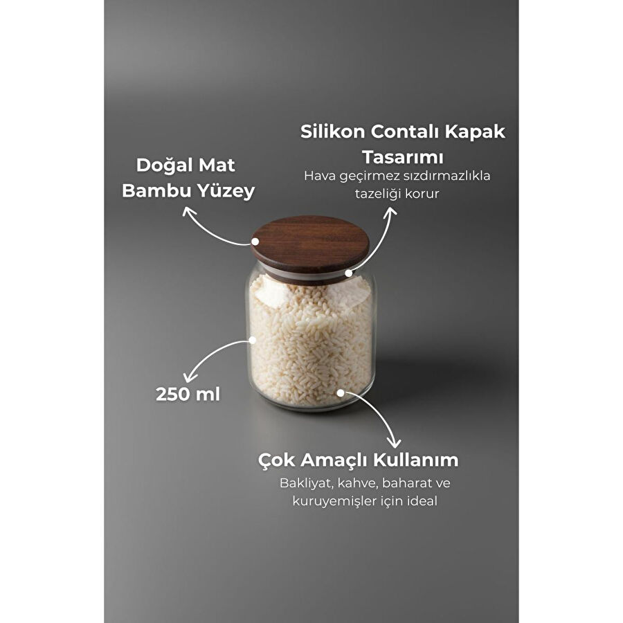 Bambum Nero Zone Cam Saklama Kabı 250ml