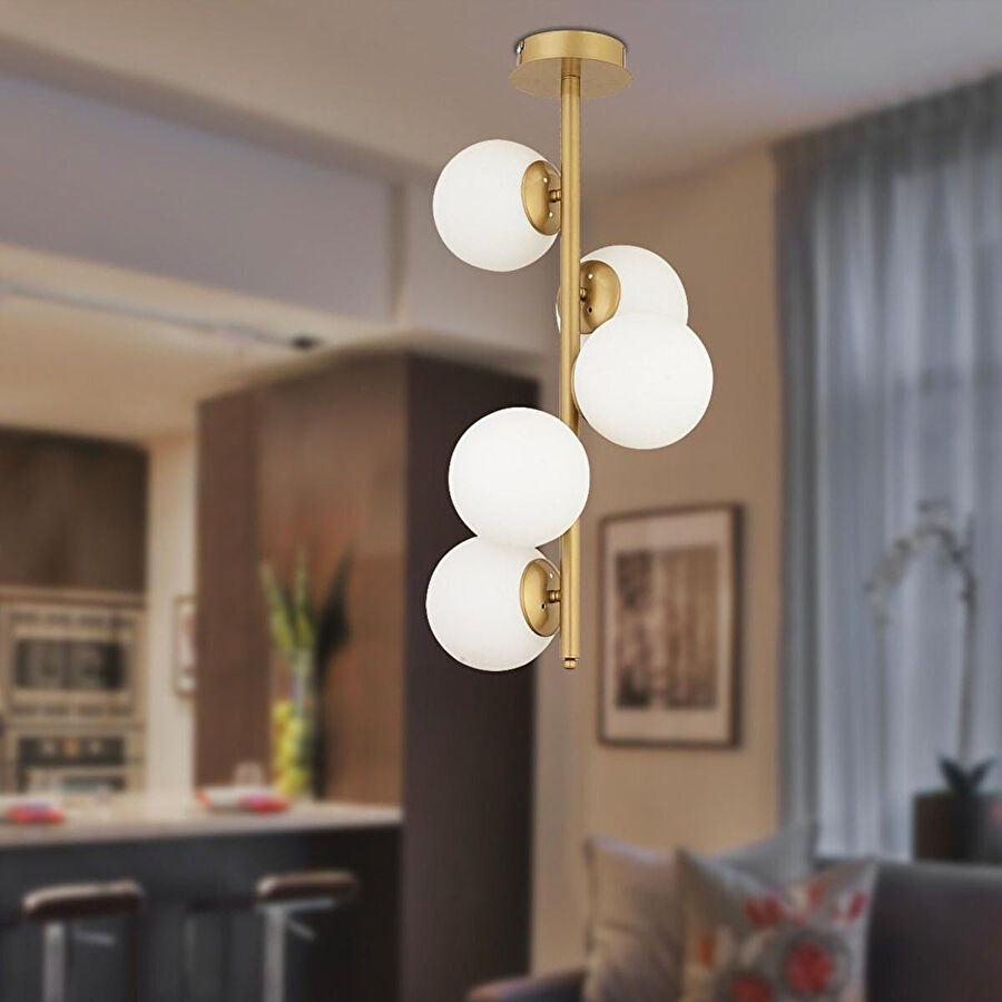 Apliqa Uzel 5li Eskitme Modern Mutfak Yatak Odası Salon Avize