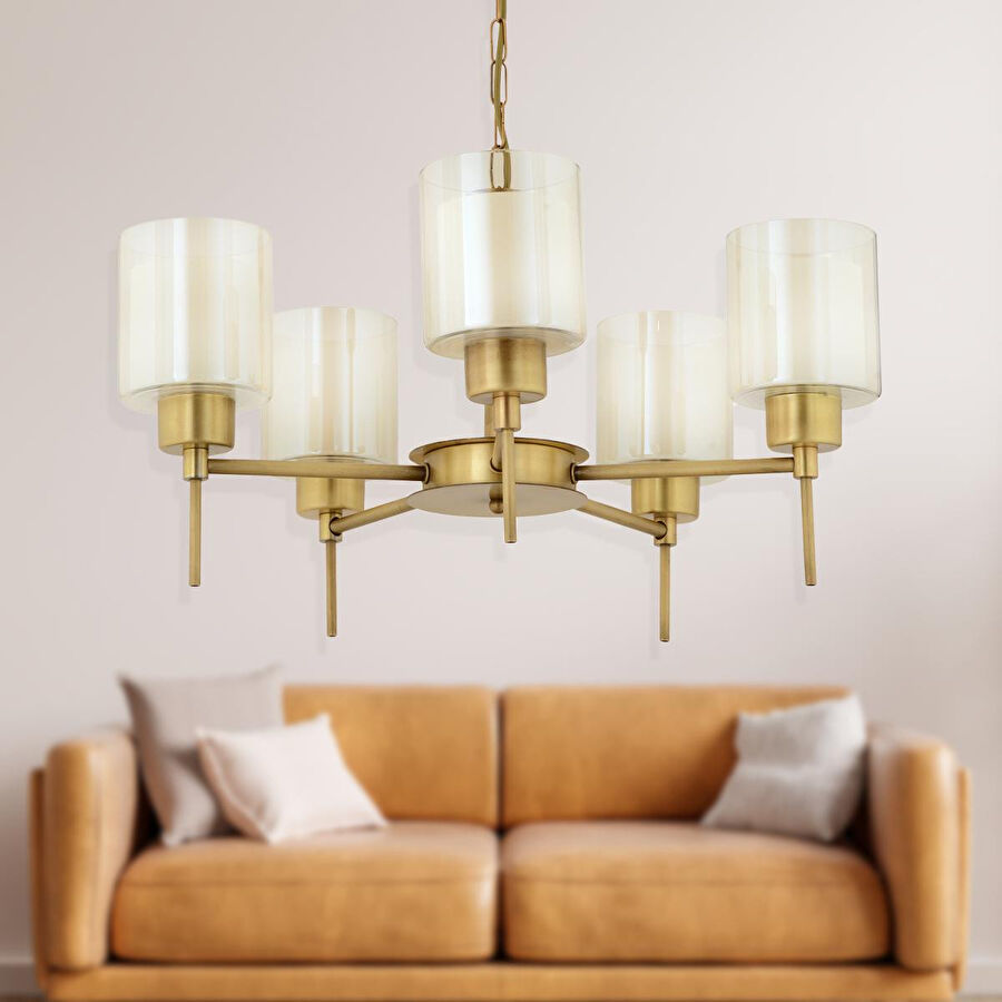 Apliqa Goldie 5 Li Eskitme Modern Yatak Odası Salon Avize