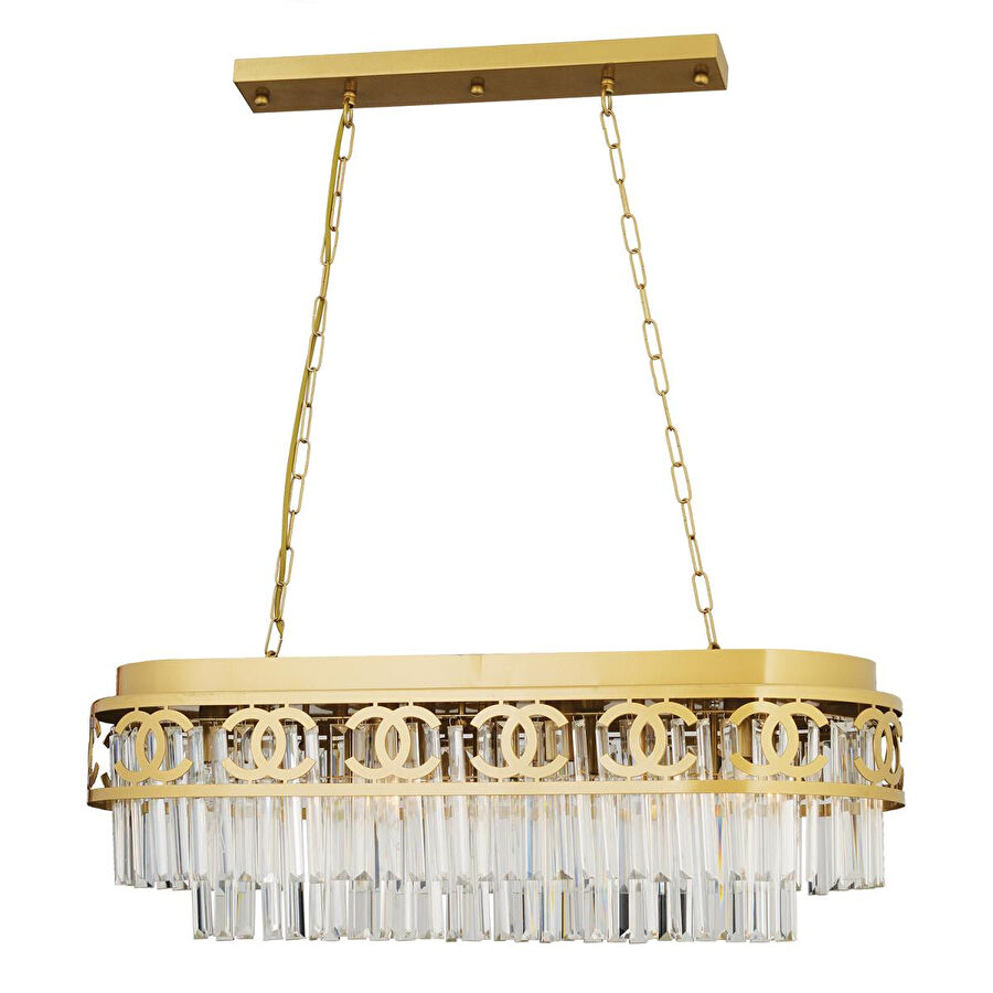 Apliqa Varnum Eskitme Kristalli Taşlı Modern Tasarım Yemek Masası Üstü Kristal Salon Avize