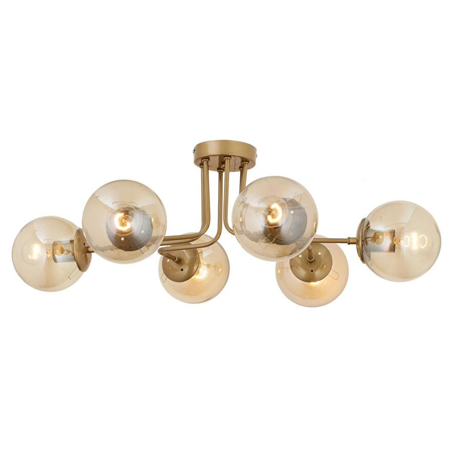 Apliqa Tanyer 6lı Eskitme Modern Sarkıt Yatak Odası Salon Avize