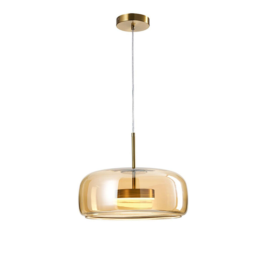 Apliqa Nantes 12 Watt 3000k Eskitme Bal Camlı Tekli Led Sarkıt Avize