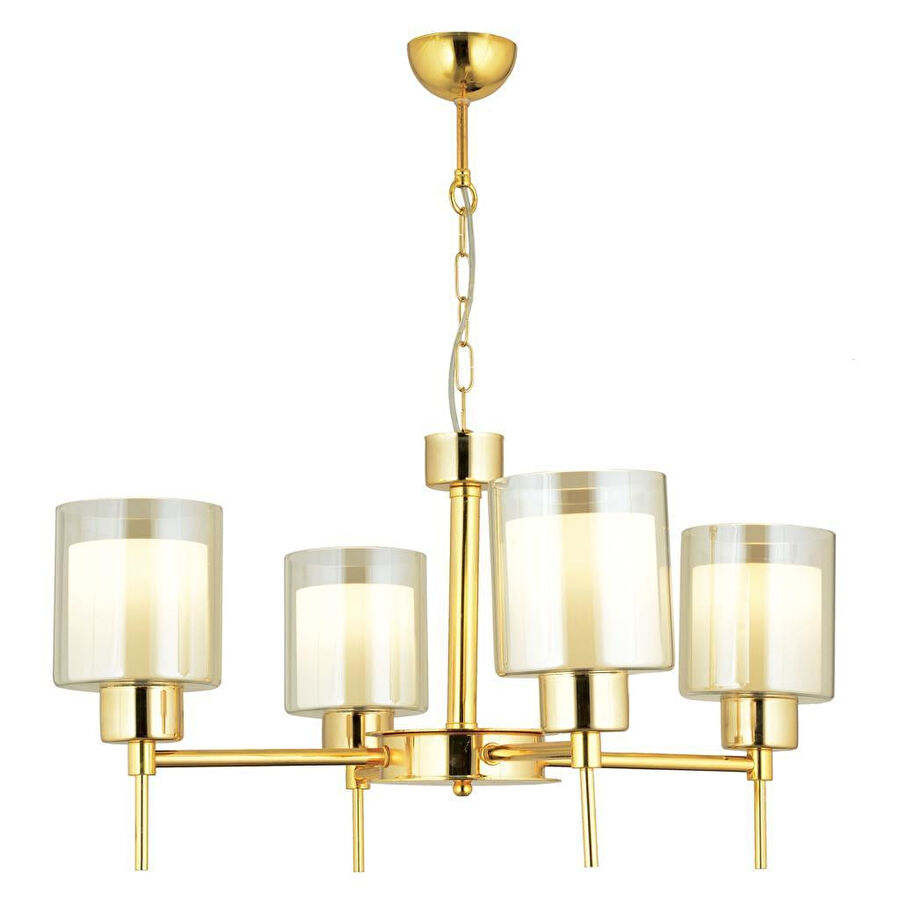 Apliqa Cemre 4 Lü Gold Modern Yatak Odası Salon Avize