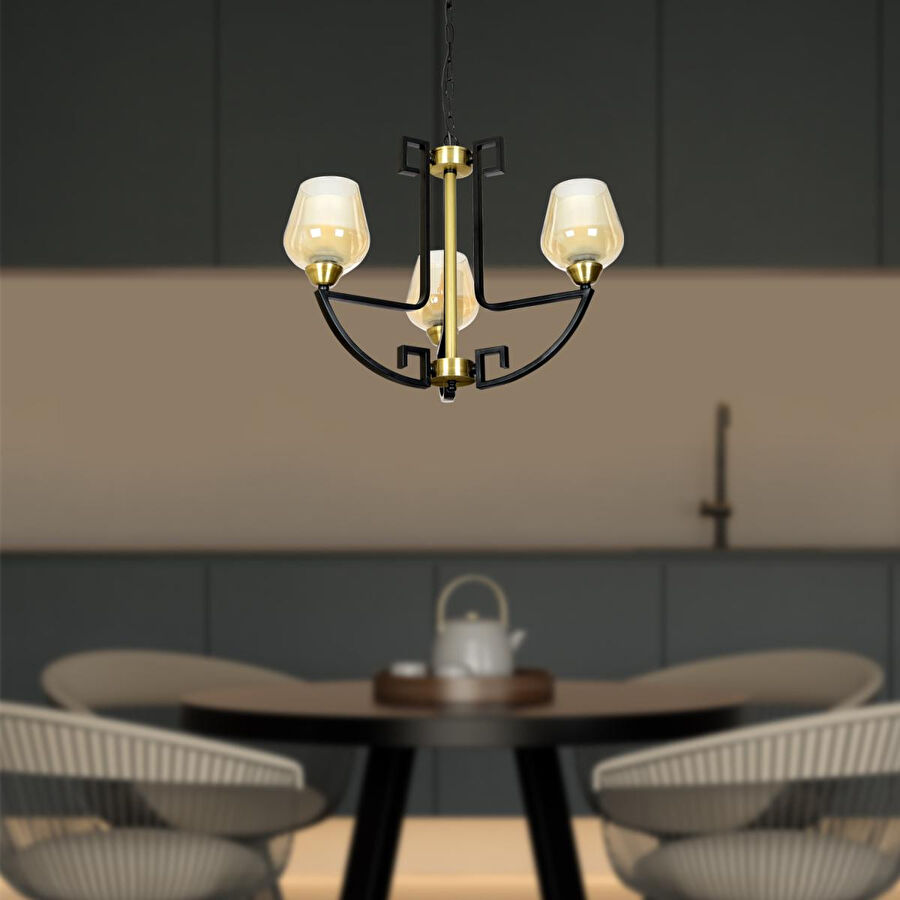 Apliqa Nevada 3lü Modern Genç Odası Retro Salon Avize