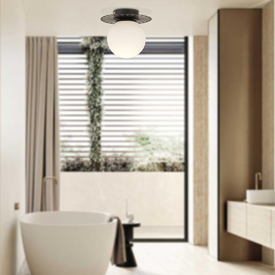 Apliqa Rakes Siyah Modern Plafonyer Genç Odası Mutfak Yatak Odası Avize