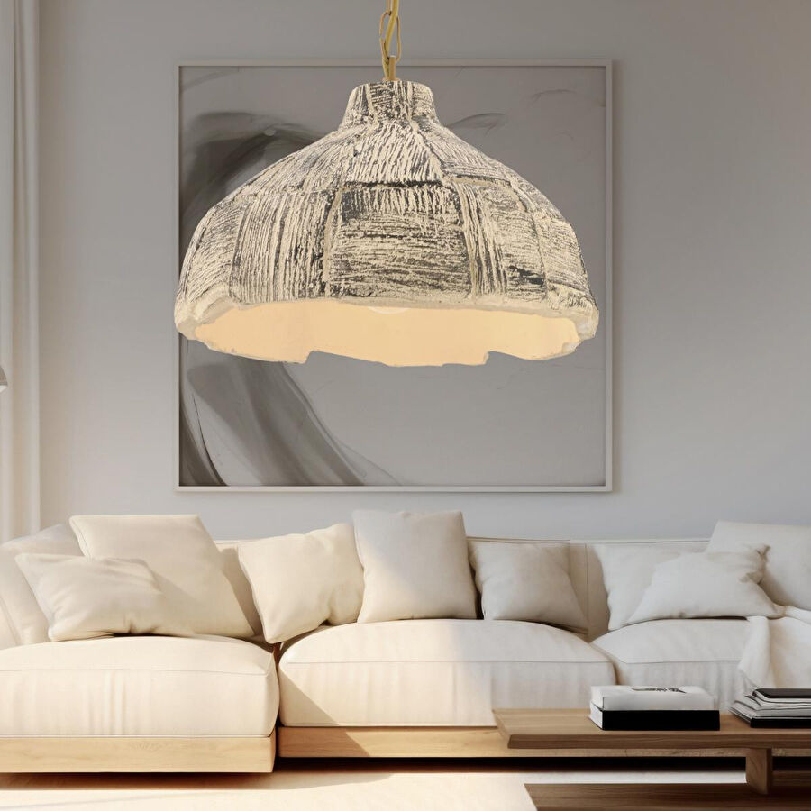 Apliqa Balas Beton Tekli Tasarım, Retro, Modern Sarkıt Avize