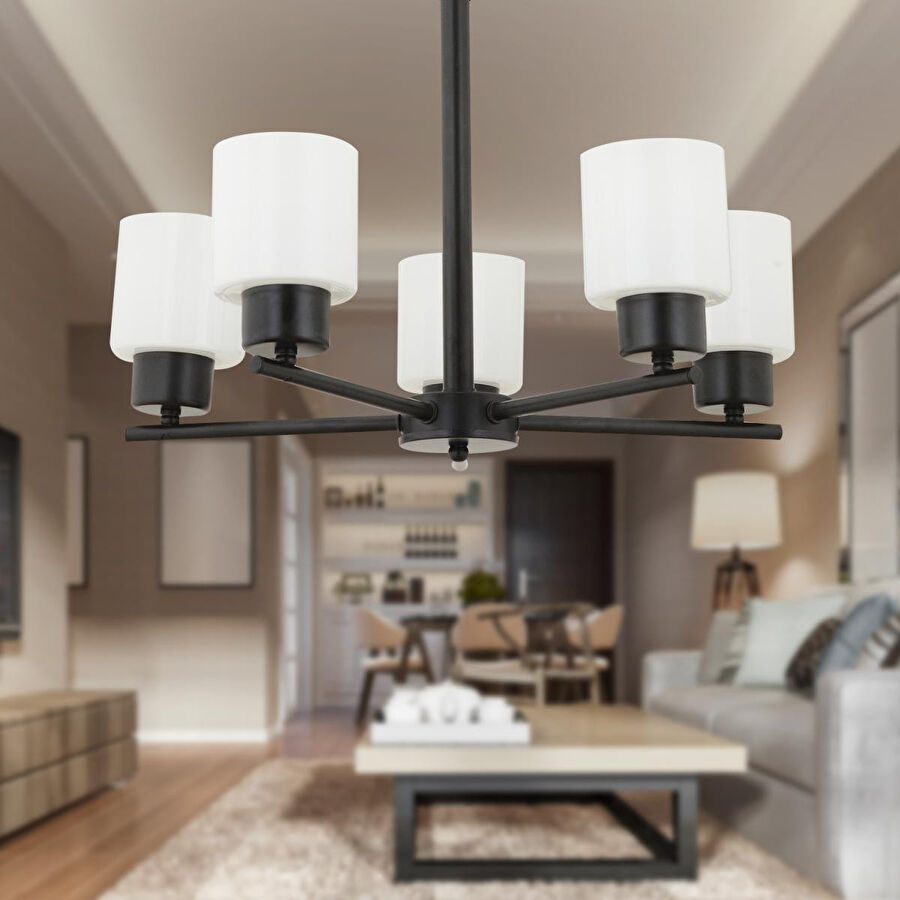 Apliqa Lima 5 Kollu Modern Yatak Odası Mutfak Salon Avize