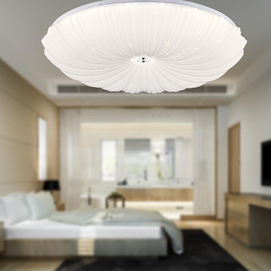 Apliqa Londra Tekli Beyaz 3 Renkli 61 Watt Ledli Modern Oturma Odası, Koridor, Salon Led Avize