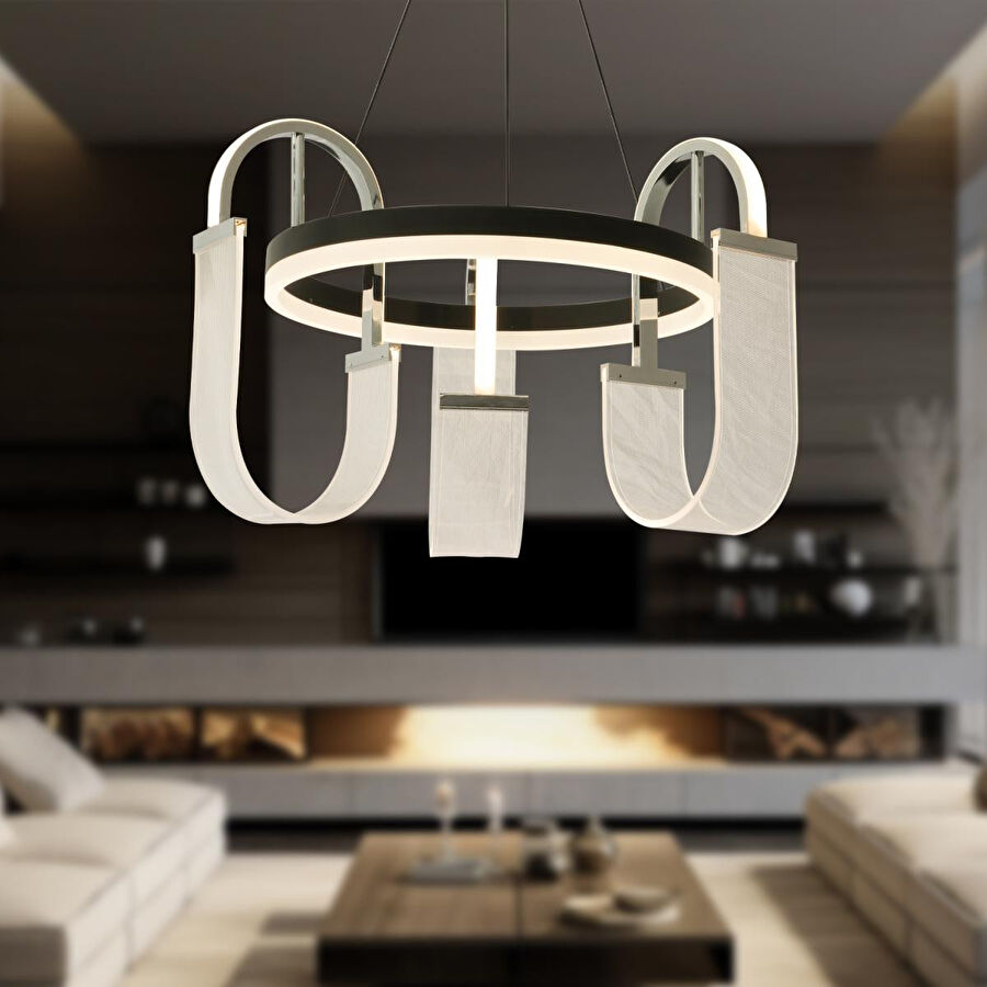 Apliqa Debora 3 Lü 51 Watt Ledli Modern Tasarım Oturma Odası Salon Avize