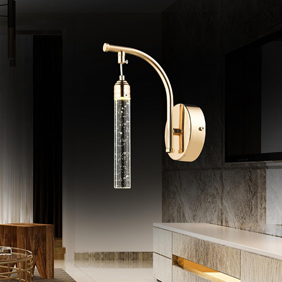 Apliqa Zaki Tekli Gold Led Aplik