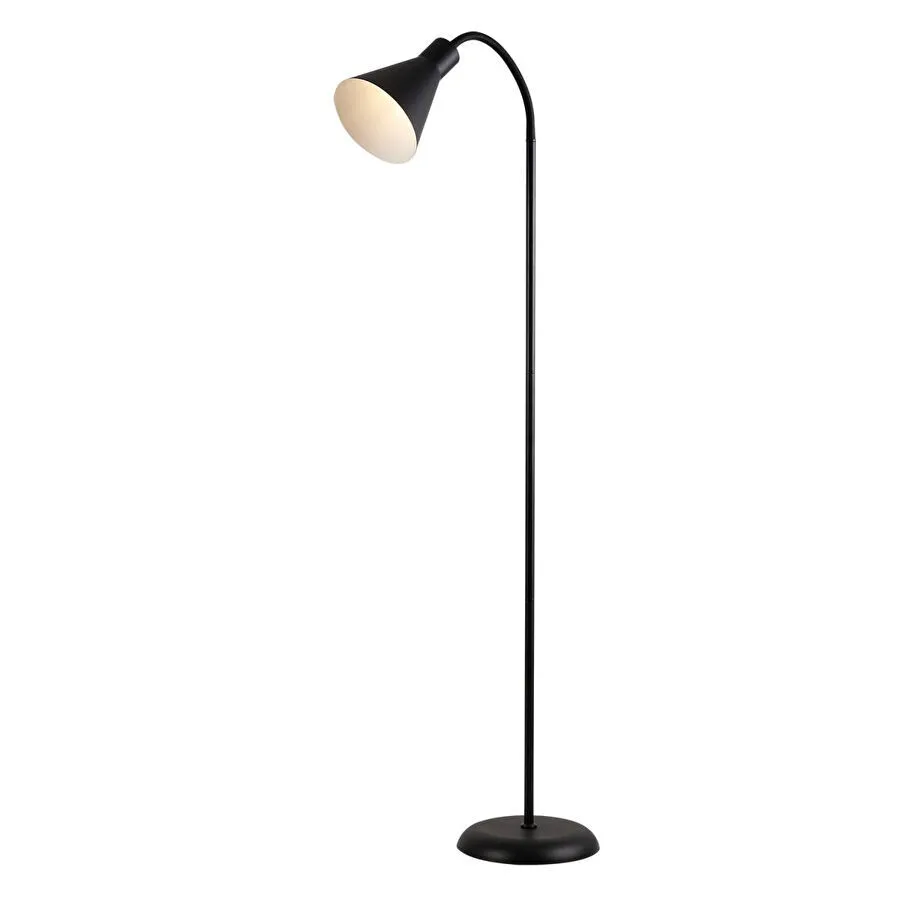 Apliqa Testa Metal Oynar Başlıklı Ayaklı Abajur Siyah Lambader