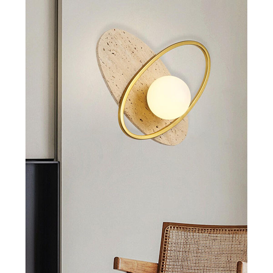 Apliqa Astrae Mermer Desenli Modern Salon Aplik