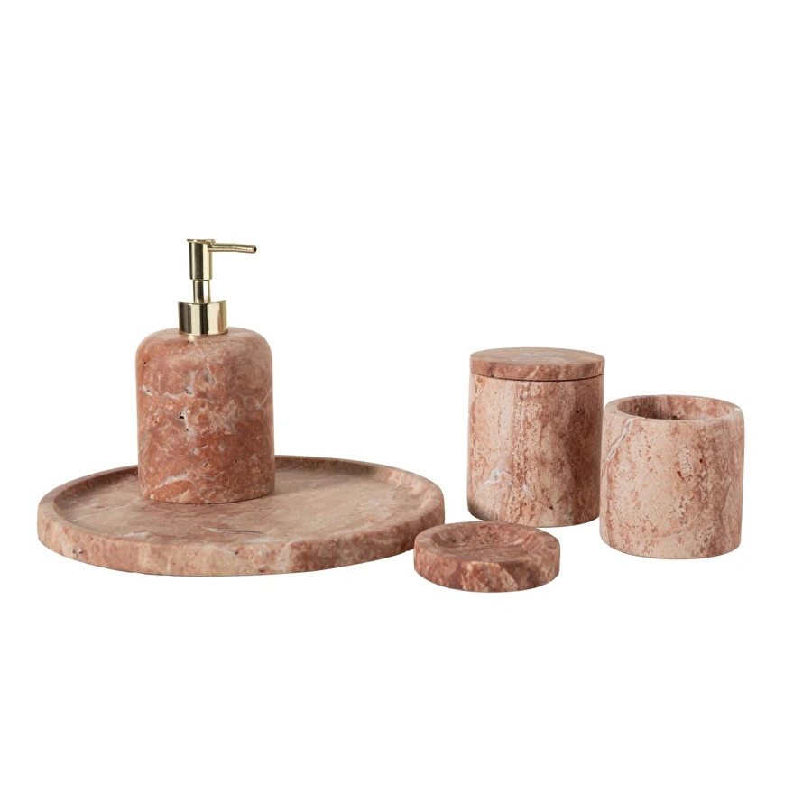 Mudo Home Evelyn Traverten 5'li̇ Banyo Seti̇ Rose