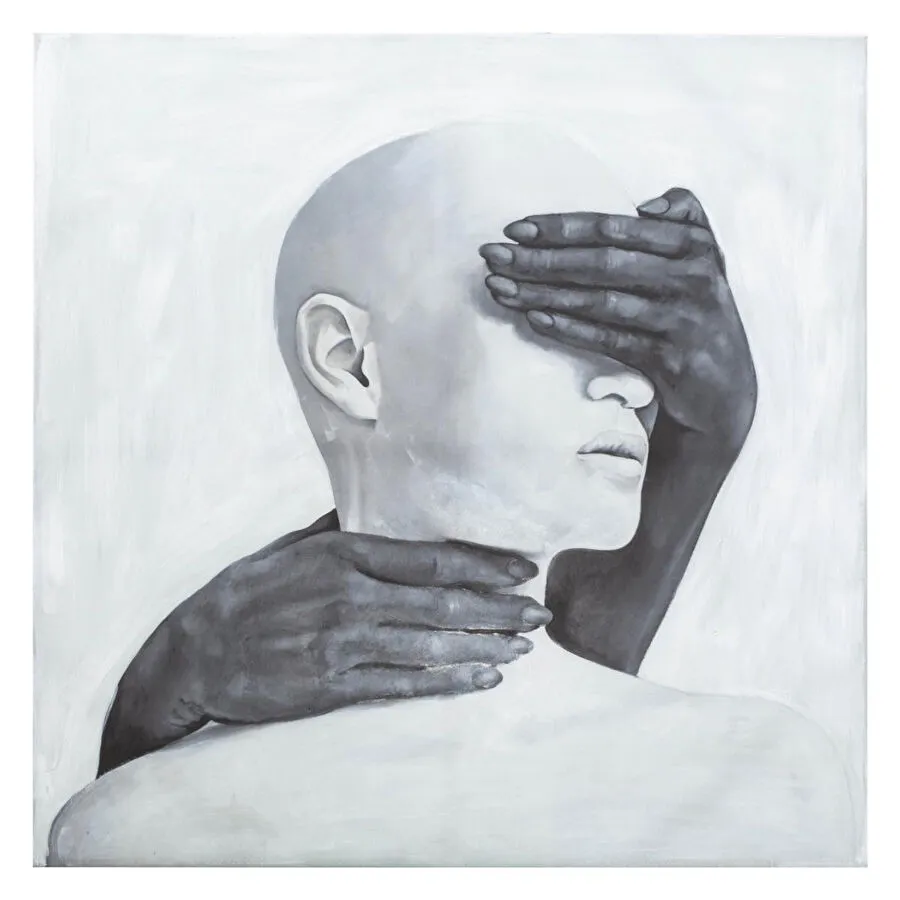 Mudo Home Abstract Women In White Yağli Boya Tablo 120x120cm