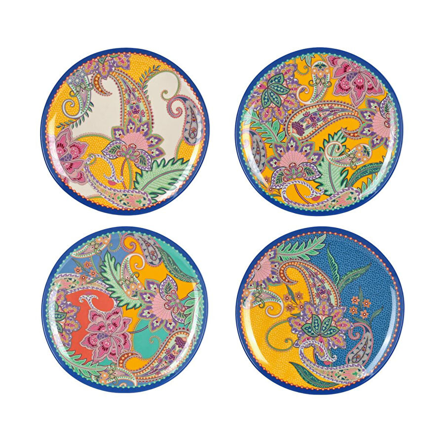 Lucky Art Paiselle Melamin 4lu Tabak Seti 22cm