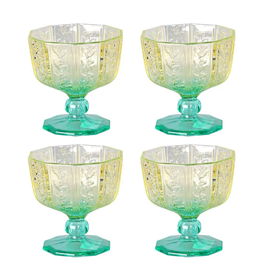 Lucky Art Mira Lucky Art 4lu Cam Ayaklı Kase Seti