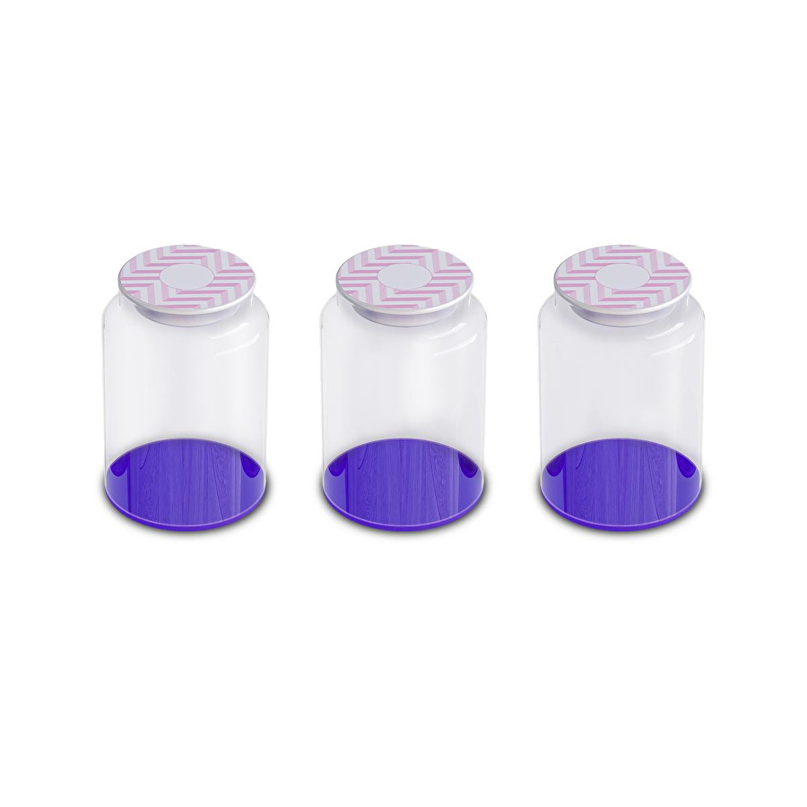 Kavalye Orta Boy Üçlü Kavanoz