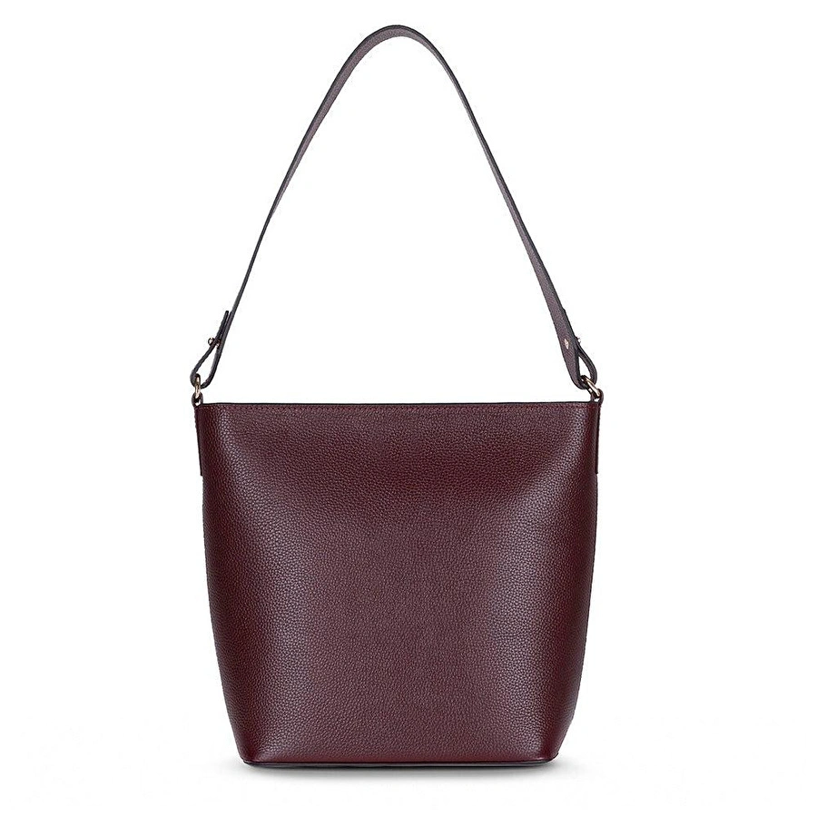 Bloominbag Milano Zip Tote – Oxblood Burgundy Hakiki Deri Askılı Kadın Omuz Çantası