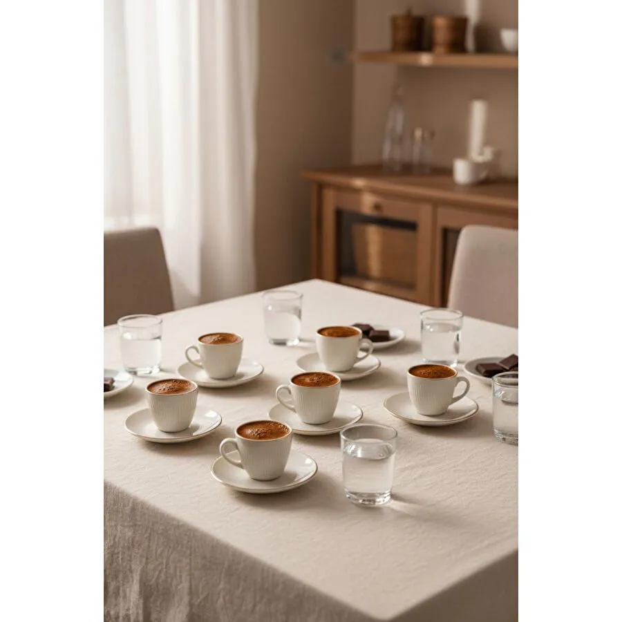 Bernardo Supra 6 Kişilik Fincan Takımı Altın