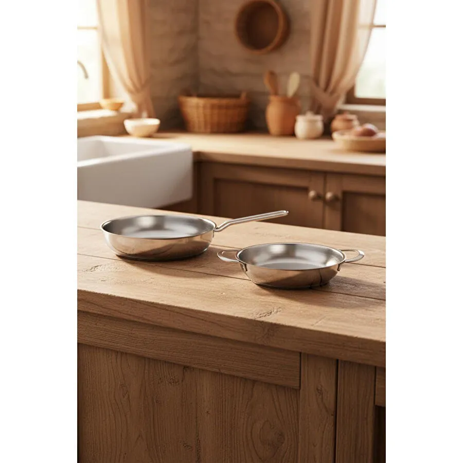 Bernardo Macro 2 Parça Çelik Tava Seti