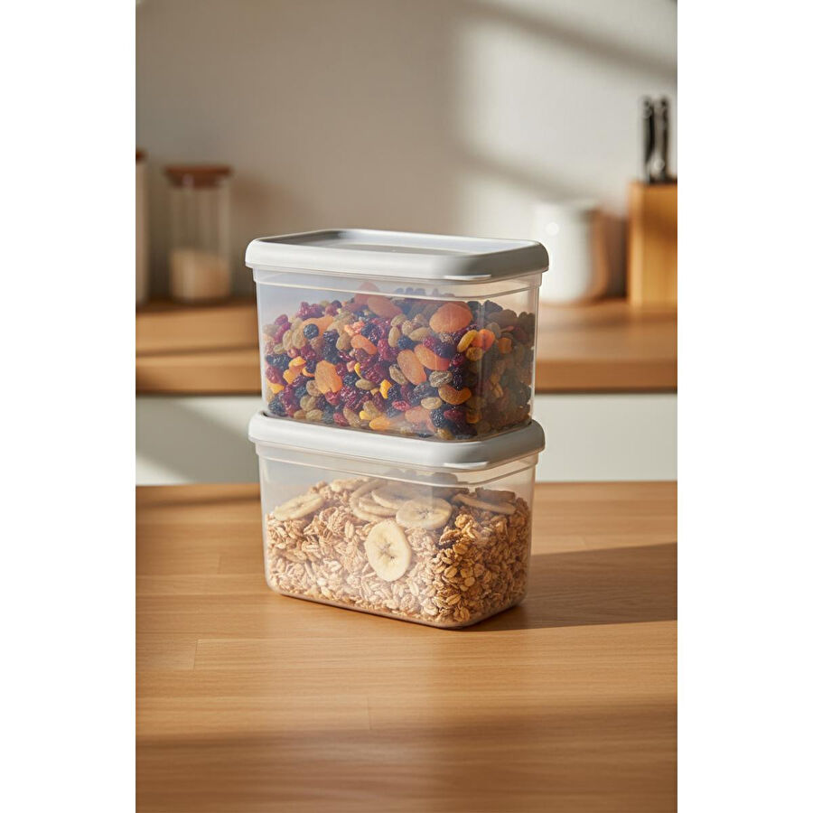 Bernardo Hide Plus 2'li Saklama Kabı 1900 Ml Beyaz