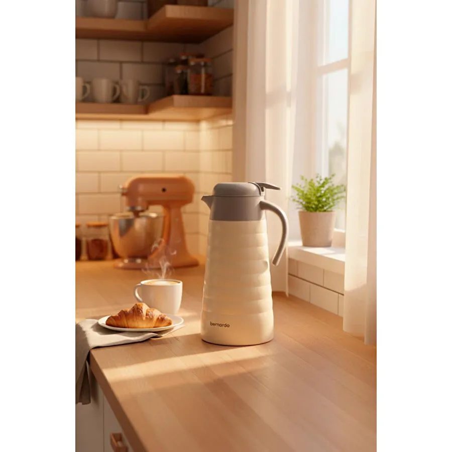 Bernardo Nora 2 Litre Çelik Termos Krem