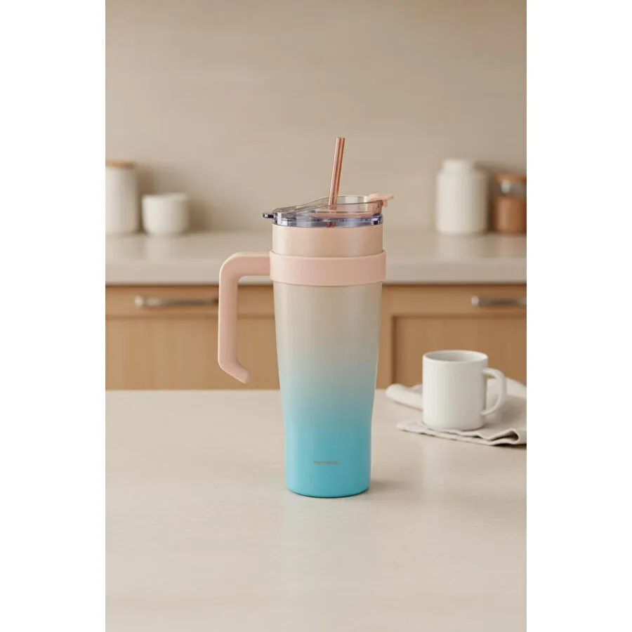 Bernardo Alto Pipetli Termos Bardak Turkuaz 1000ml