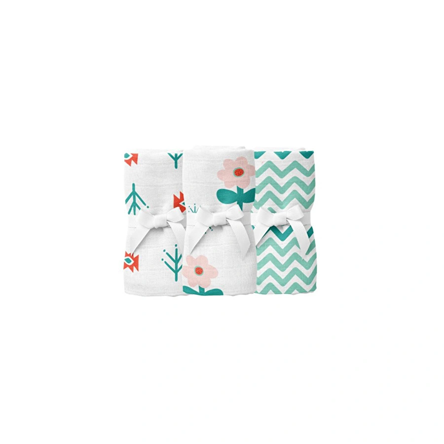 Itsy Bitsy Kids Big Flower Blossom , Müslin Ağız Mendili , 40x40 Cm 6'lı Set