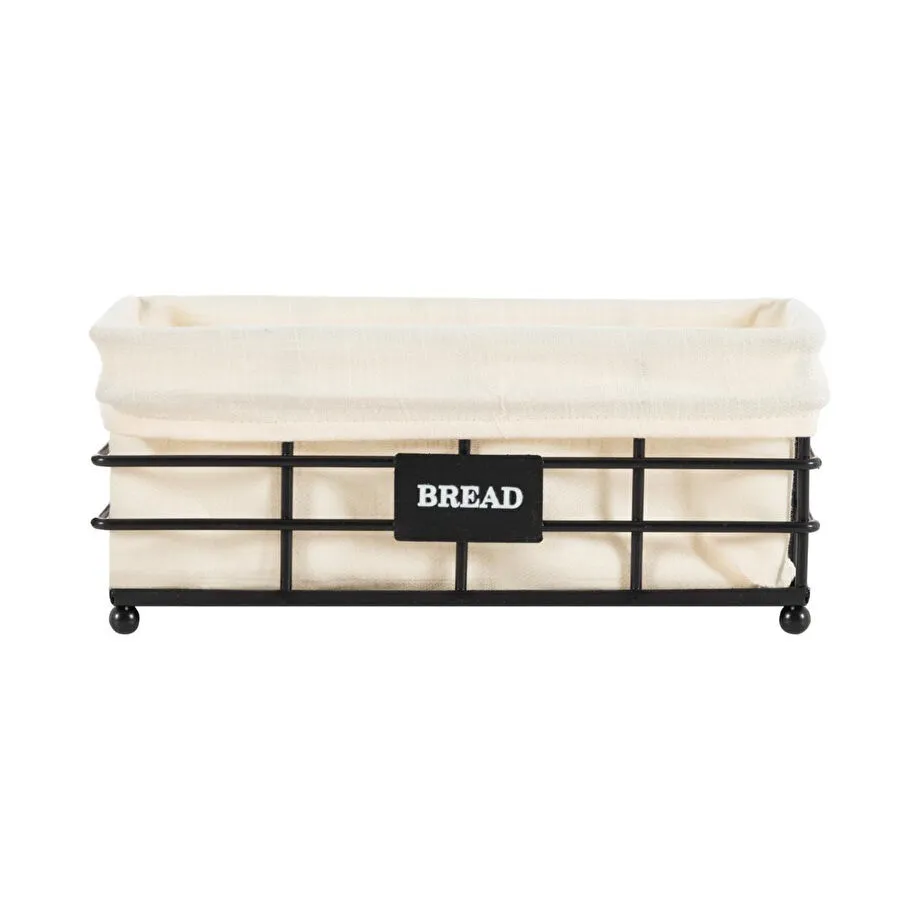Mudo Home Black Metal Ekmek Sepeti̇