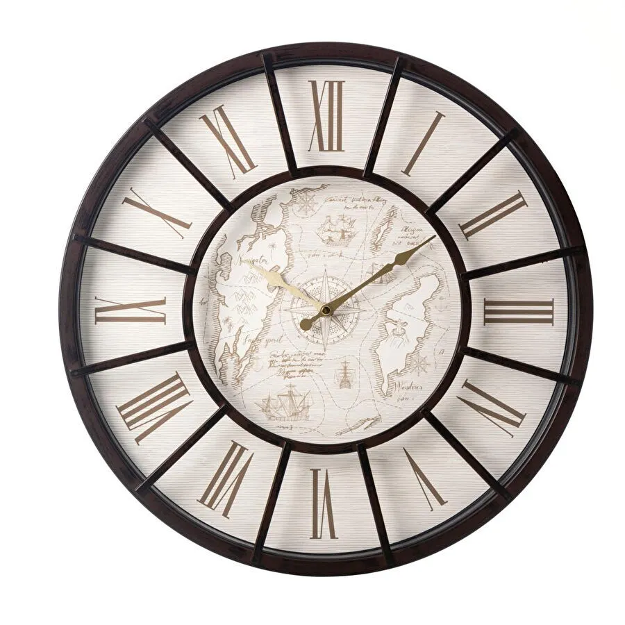 Mudo Home Paula Brown Duvar Saati̇ 50cm