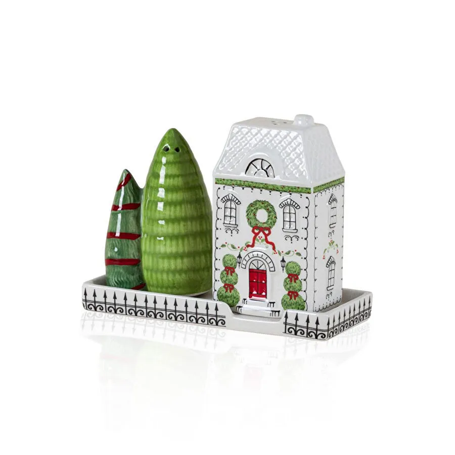 The Mia Yılbaşı Temalı Tuzluk Biberlik 3 Parça