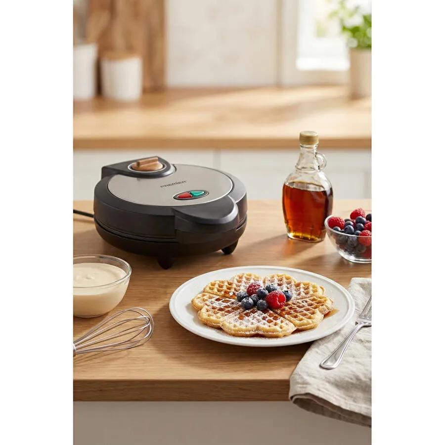 Premier Pwm 215 Waffle Makinesi Yapışmaz Plakalı Siyah Renk