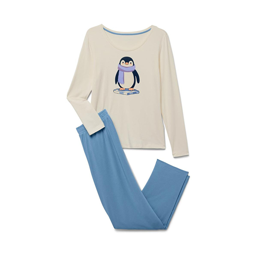 Tchibo Kadın Pijama, Basic Penguen