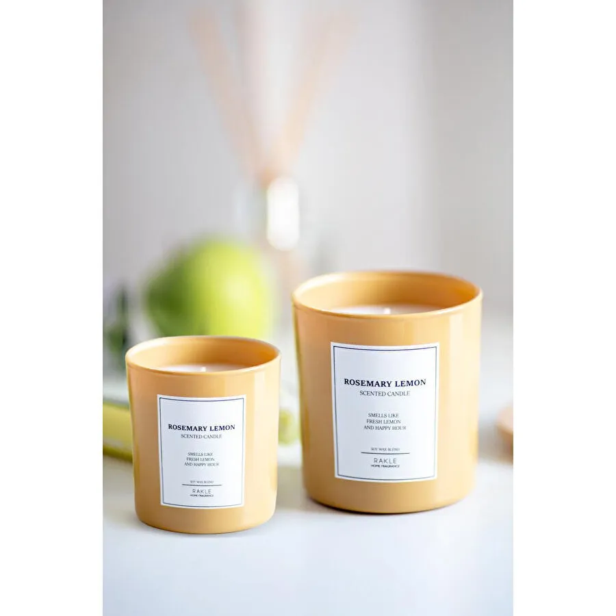 Rakle Le Jardin Rosemary Lemon Kokulu 2'li Mum Seti Sarı 120 Gr - 200 Gr