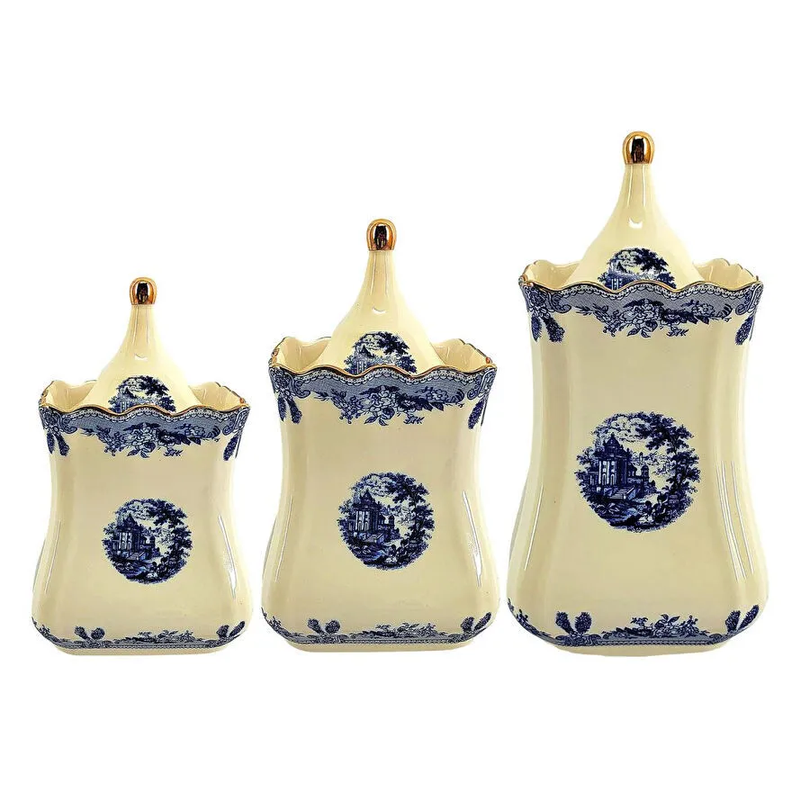 Lucky Art Margaret New Bone Vazo Form 3lu Kavanoz Seti