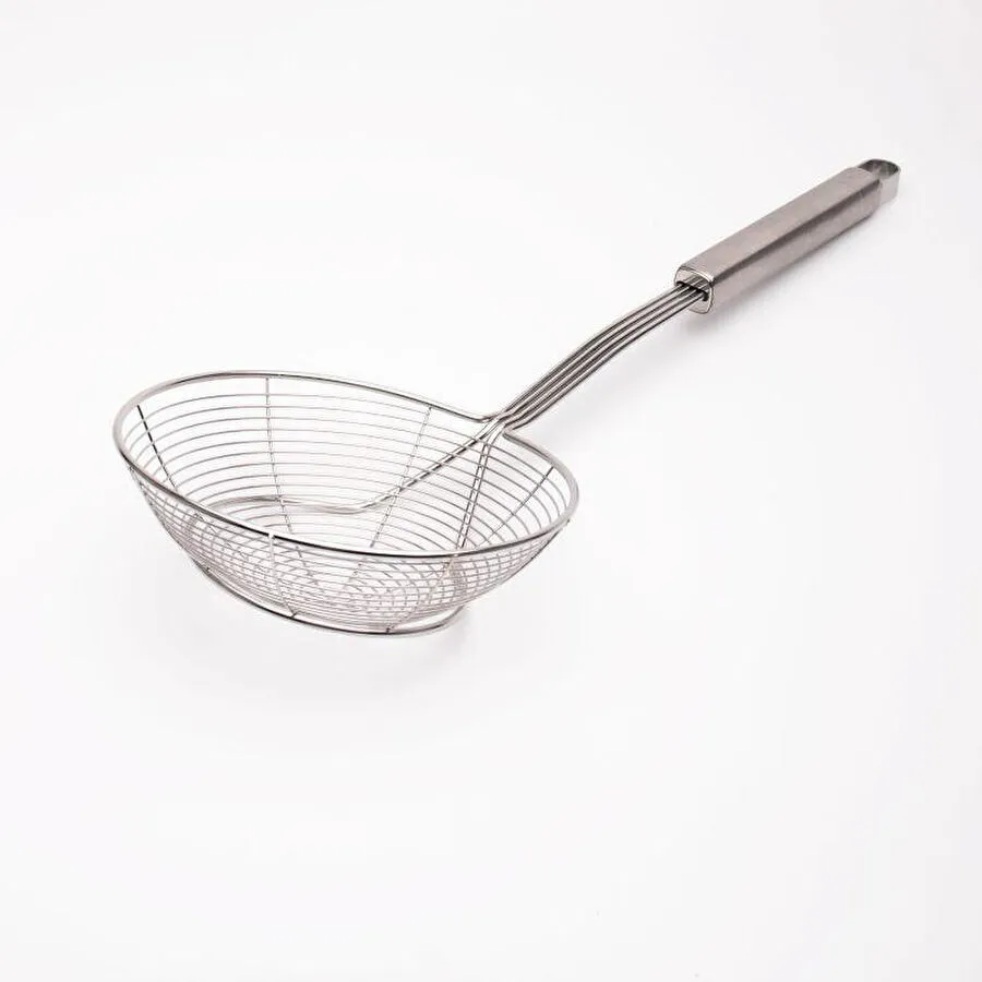 Emaylab Paslanmaz Çelik Kızartma Kevgiri – Metal Saplı Patates, Kabak Ve Sebze Süzgeci