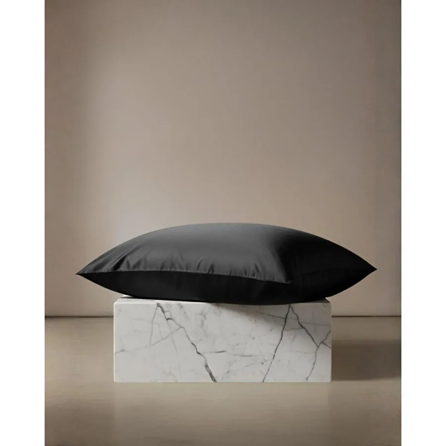 Cozy Home Halo Saten Yastık Kılıfı Siyah 50x70