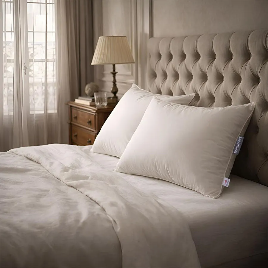 Penelope Premium Plus | Otel Konforunda Kaz Tüyü Dengeleyisi Yastık Ve Alez Seti