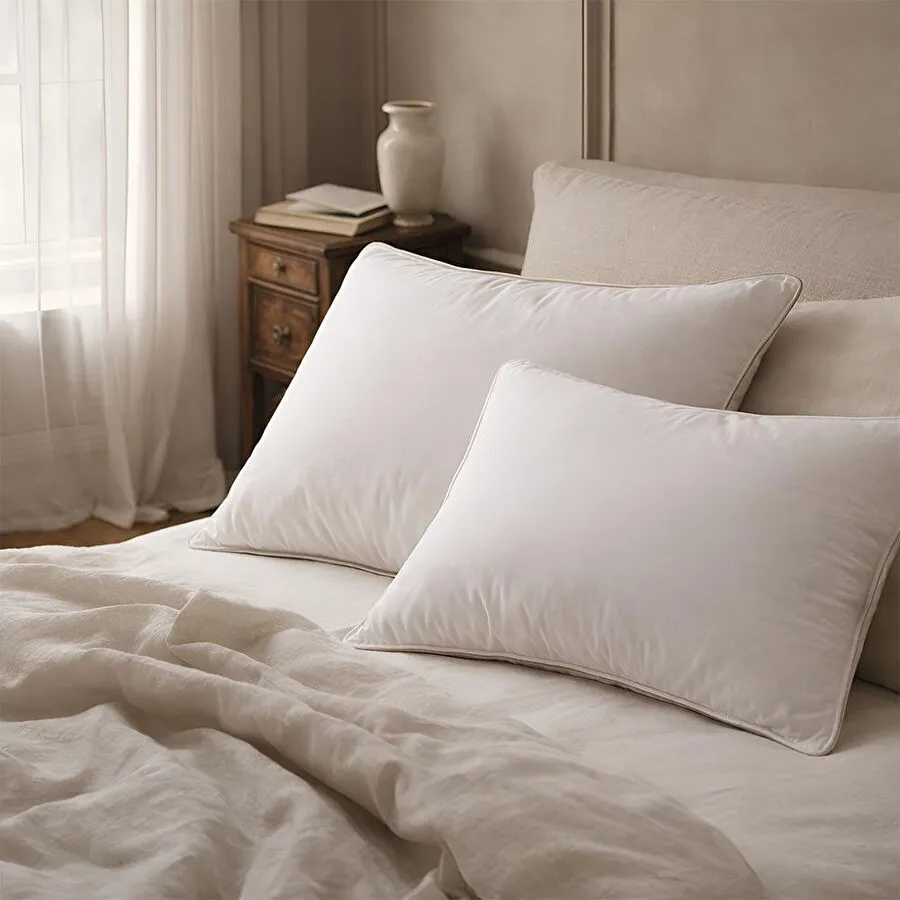 Penelope Çift Konfor Kaz Tüyü 2'li Yastık Seti