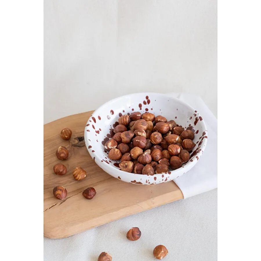 Beige & Stone Seramik Parlak Kahverengi Benekli 2 Boy Kase