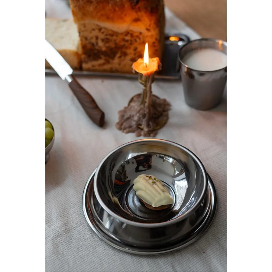 Beige & Stone Paslanmaz Çelik 330 Ml Çerez Meyve Kahvaltılık Kase