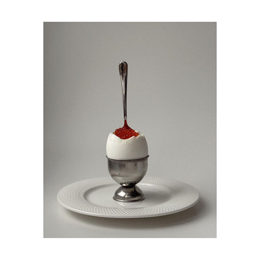 Beige & Stone Yumurtalık Metal Rengi Çelik Servis Sunum