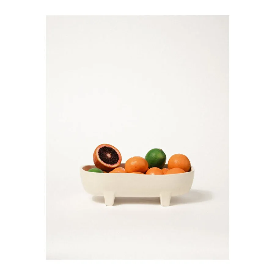 Beige & Stone Doğal Dokunuş Seramik Vanilya Sunum Tabağı