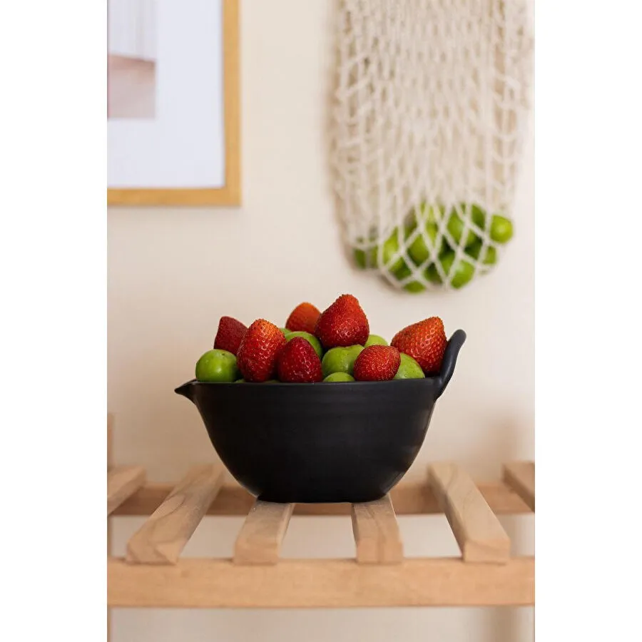 Beige & Stone Seramik Siyah Çırpma Karıştırma Kabı 850 Ml