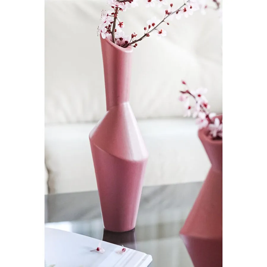 Beige & Stone Liena Vazo Dekoratif Obje