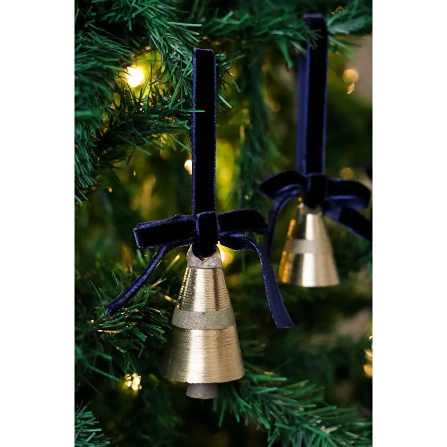 Beige & Stone X Den.ınteriors Yılbaşı Ağacı Süsü Kurdeleli Büyük Çan