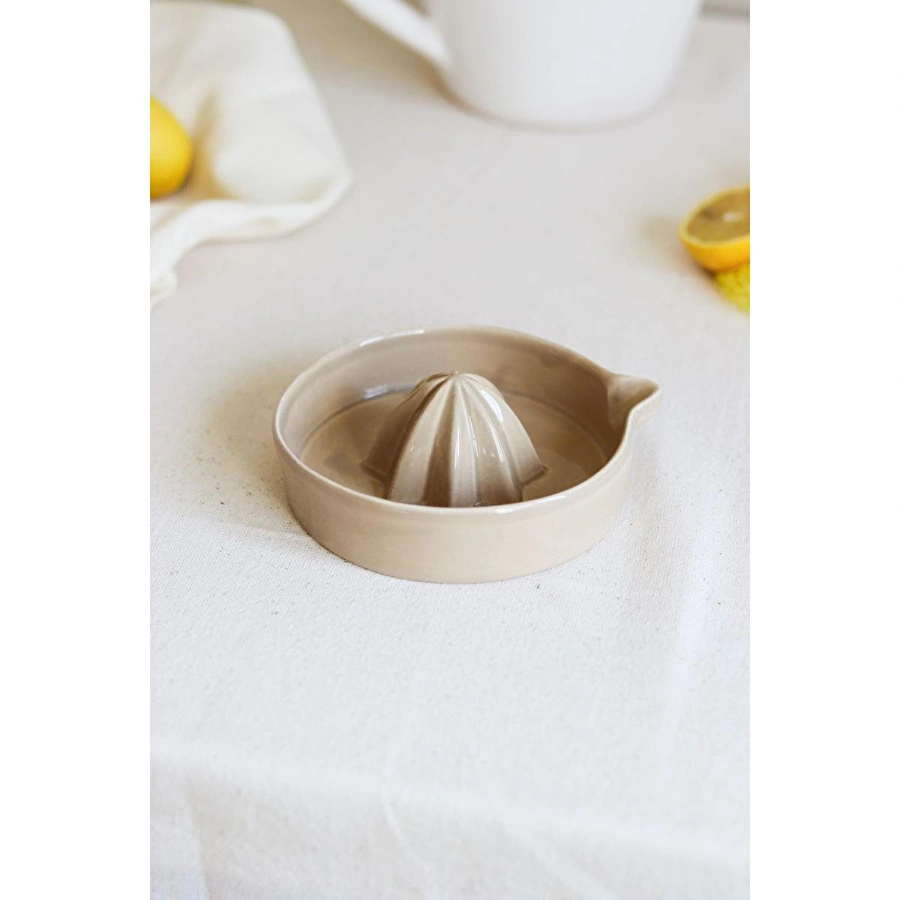 Beige & Stone Seramik Narenciye Limon Sıkacağı