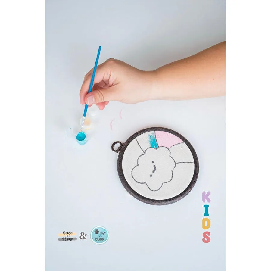 Beige & Stone X Blink Studio Colour Like Never Before Çocuk Figürleri Kasnak Boyama Seti