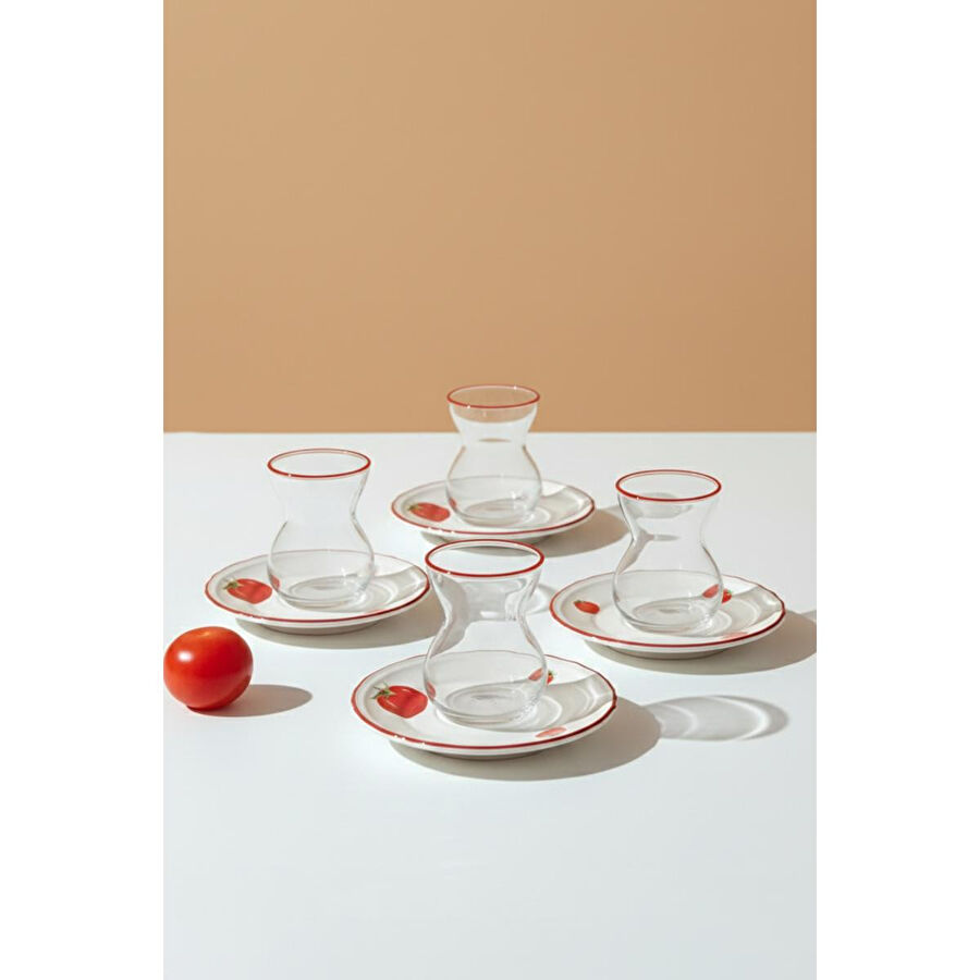 Rakle Pomodoro Stoneware 8 Parça Çay Seti 140 Cc