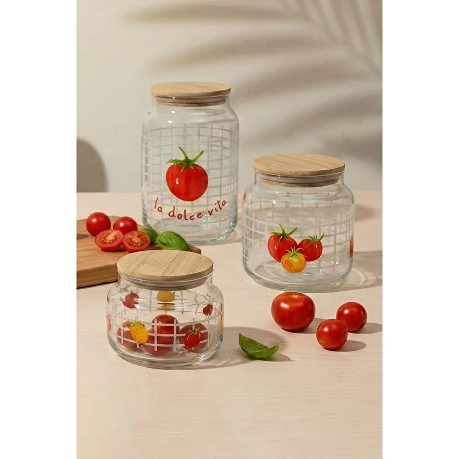 Rakle Pomodoro 3'lü Kavanoz Seti 970 Cc/ 630 Cc/ 430 Cc